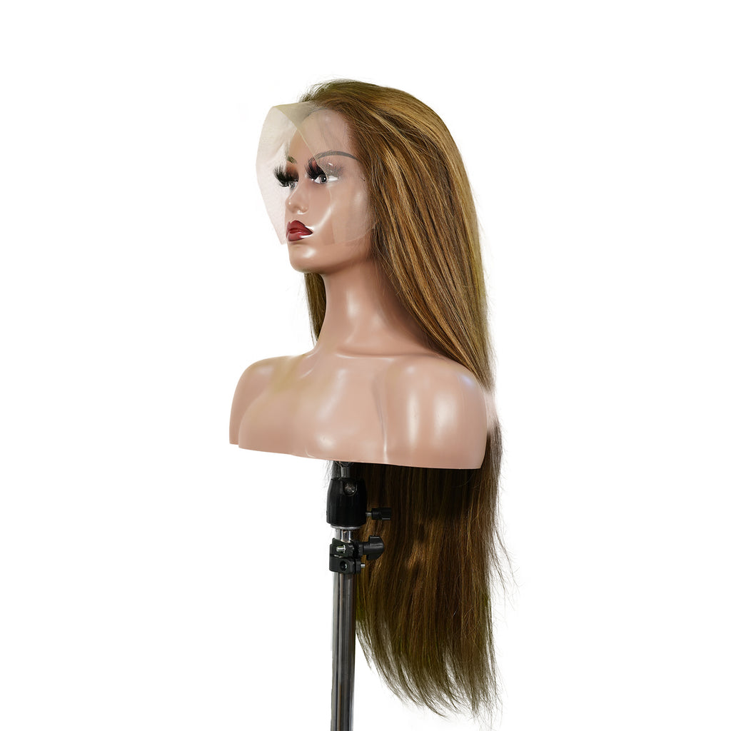 Benetress 13x4 Straight Lace Front Wig m4&27 Highlight Remy Hair 26 Inch