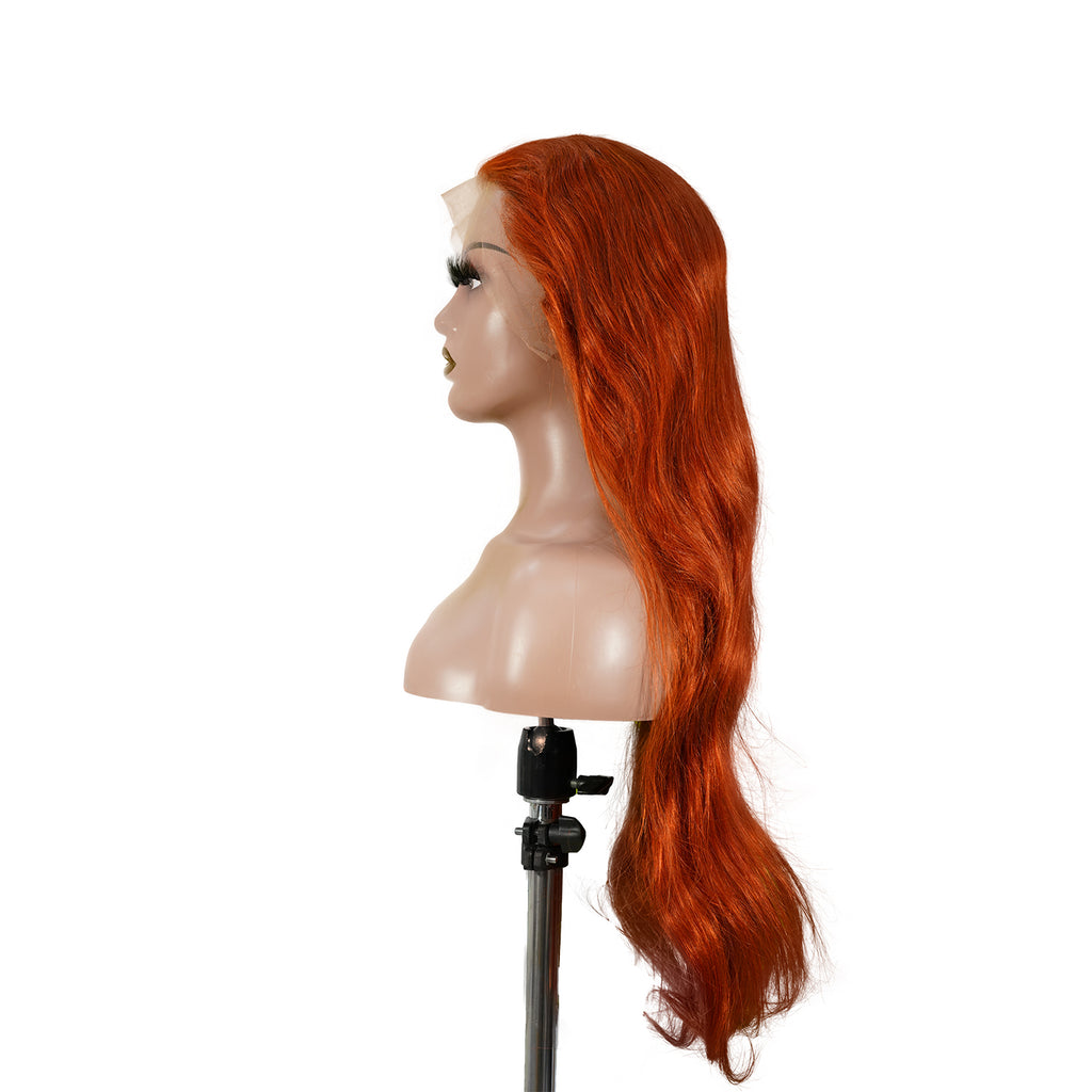 Benetress 13x4 Straight Lace Front Wig 350 Orange 26 Inch Remy Hair