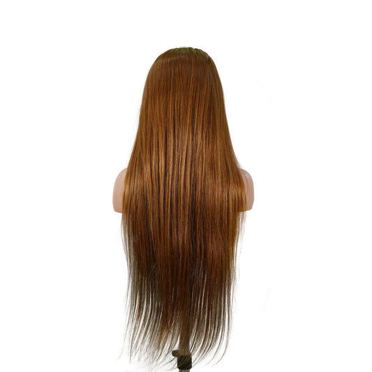 13×4 Lace Front Wig – Straight – #30 Auburn Brown (26")