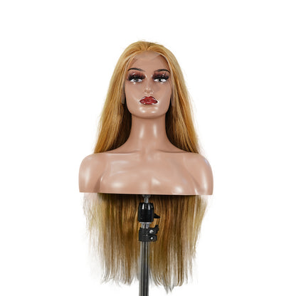 Benetress 13x4 Straight Lace Front Wig 8&27 Honey Blonde Highlight 26 Inch Remy Hair