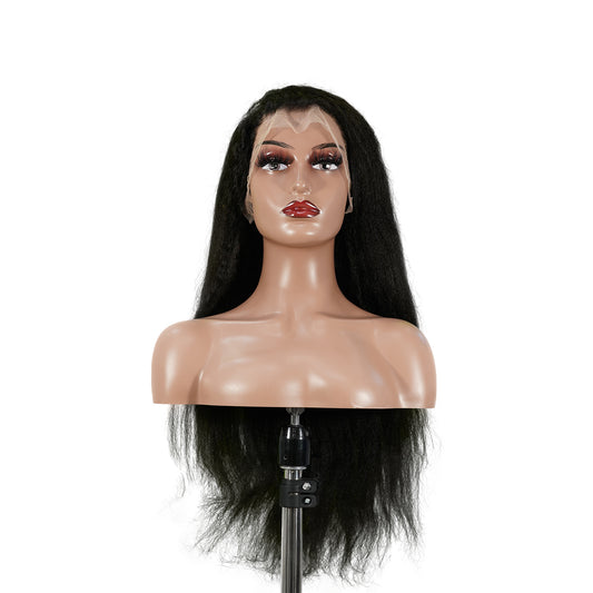 Benetress 13x4 Yaki Straight Lace Front Wig Black Remy Hair