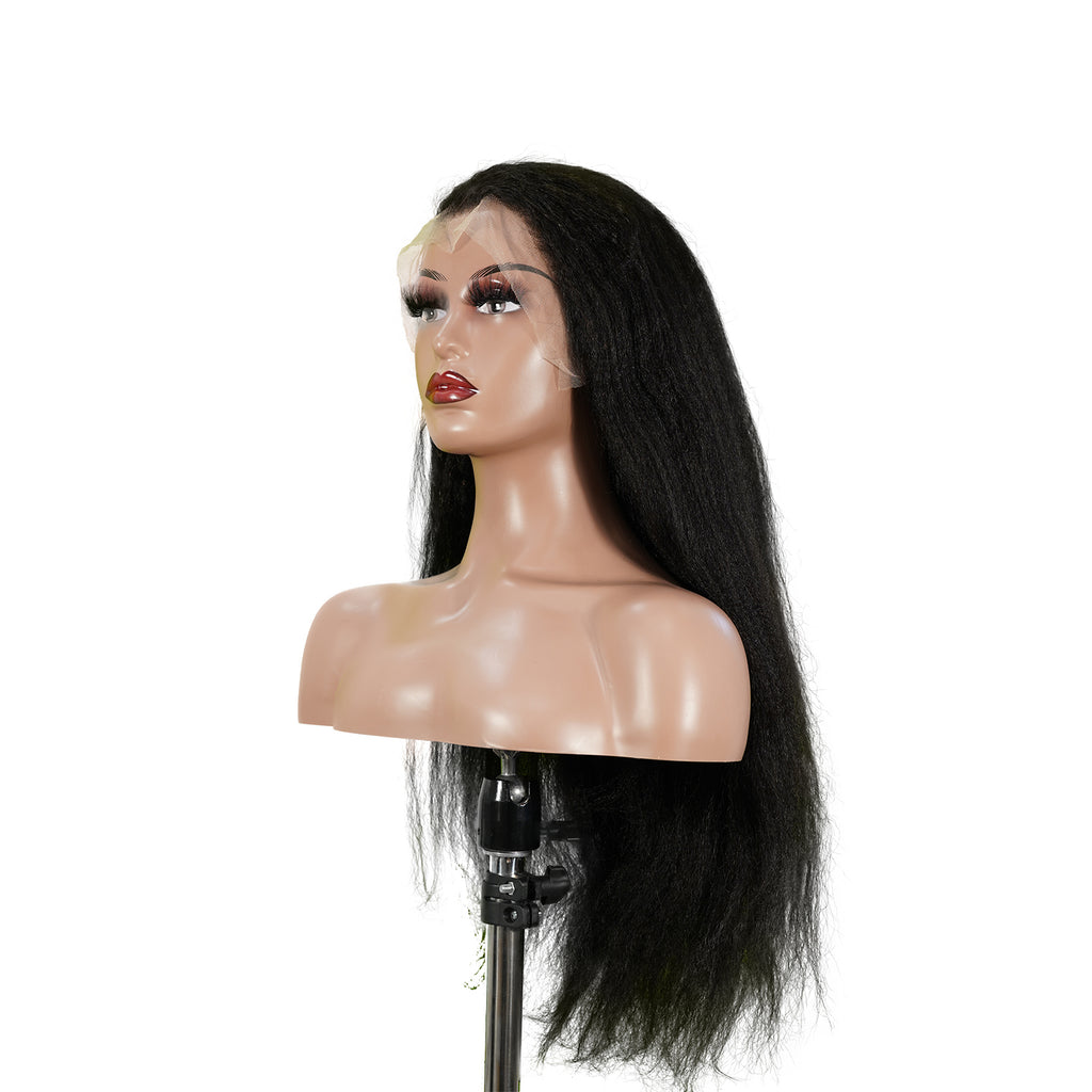 Benetress 13x4 Yaki Straight Lace Front Wig Black Remy Hair