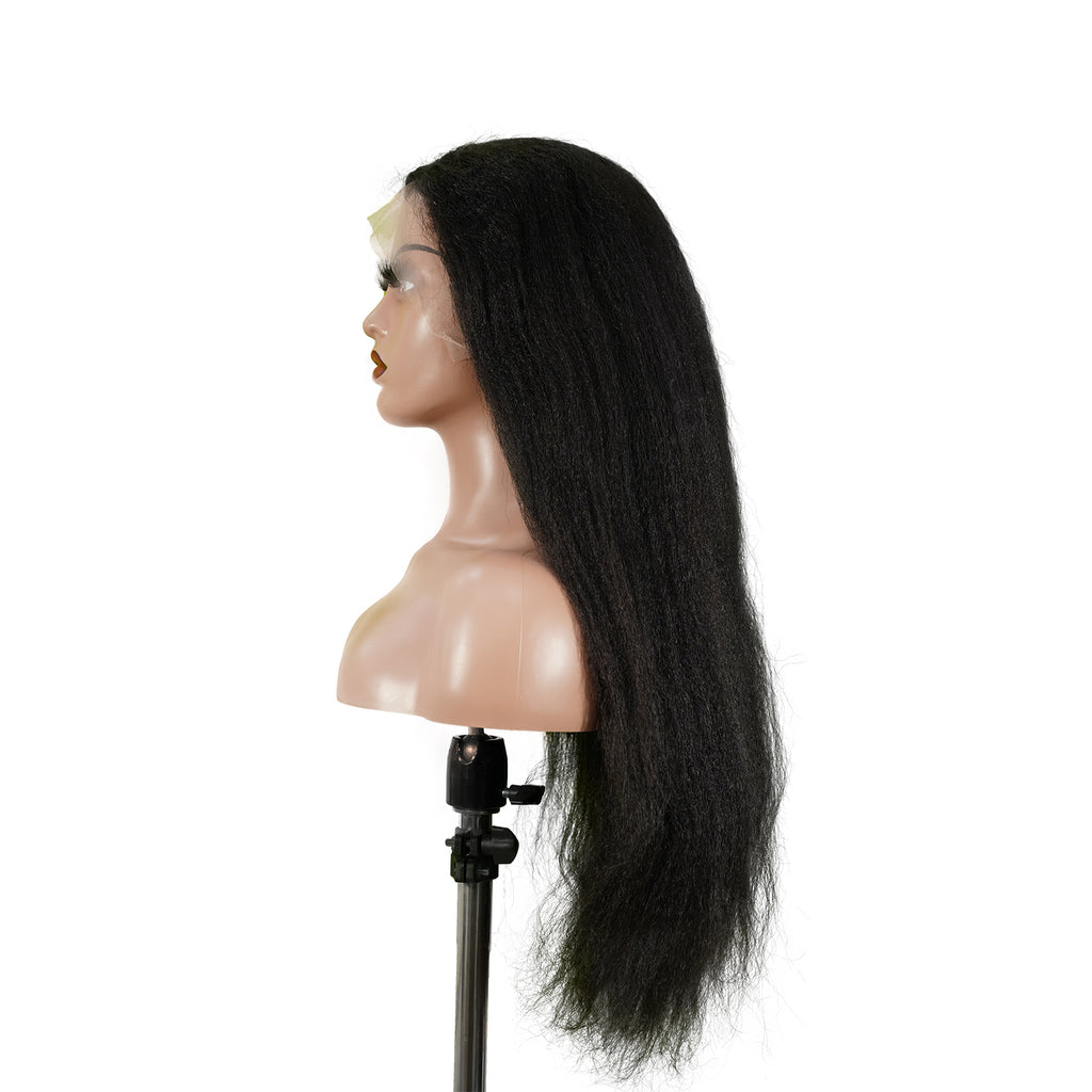 Benetress 13x4 Yaki Straight Lace Front Wig Black Remy Hair