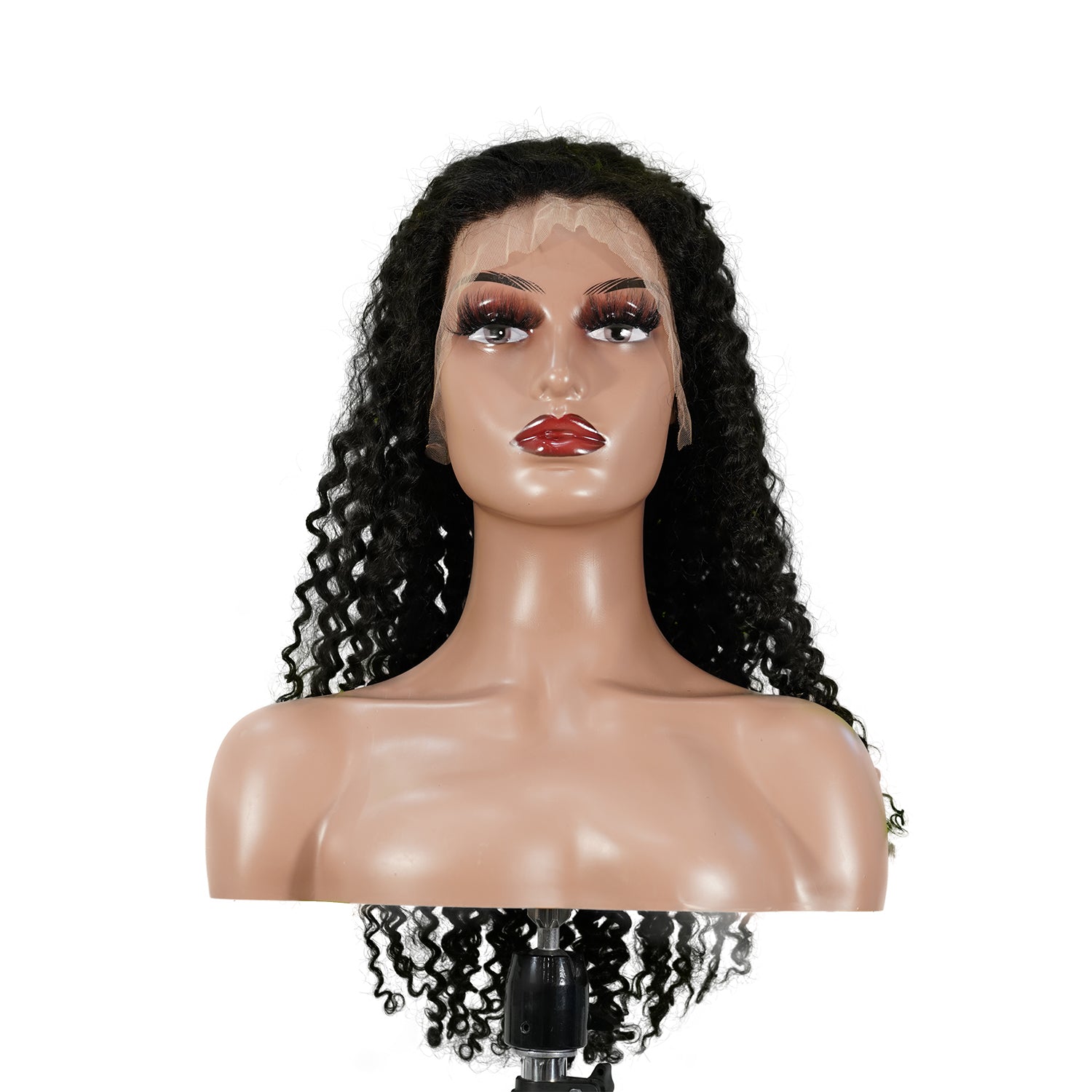 Benetress 13x4 Jerry Curly Lace Front Wig Natural Black Remy Hair