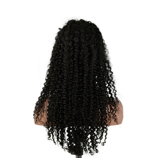 Benetress 13x4 Jerry Curly Lace Front Wig Natural Black Remy Hair