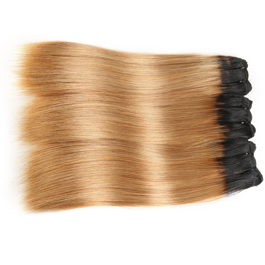 Benetress Remy Hair 1b27 Straight Bundles Brazilian weaving