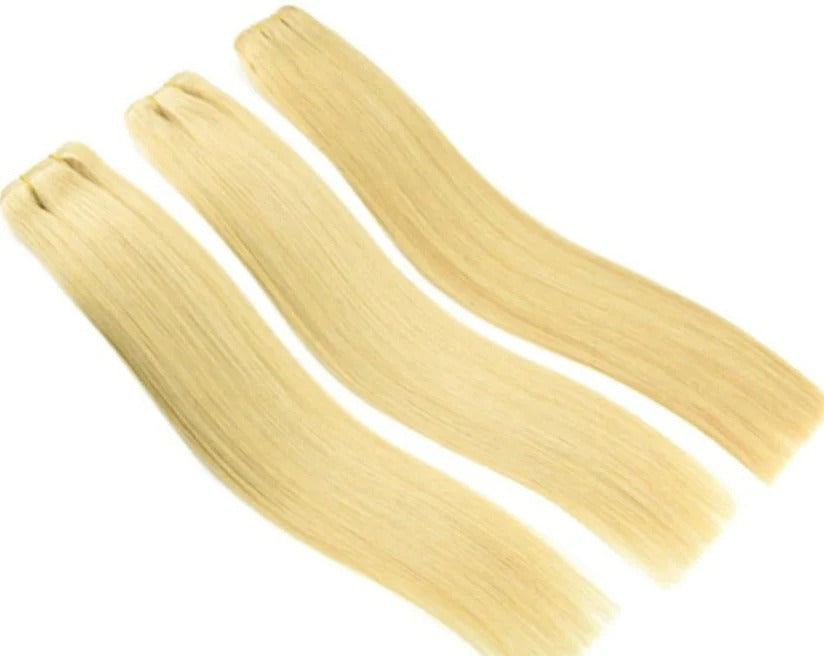 Asian Double Drawn Bundles – Straight – #613 Blonde