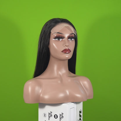 Benetress Natural Black Remy Hair 5x5 Lace Closure Straight Bob Human Hair Wig