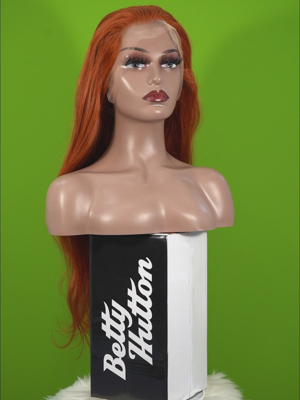 Benetress 13x4 Straight Lace Front Wig 350 Orange 26 Inch Remy Hair