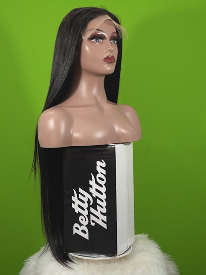 Benetress Natural Black Remy Hair 6x7 Lace Closure Straight Human Hair Wig