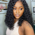 Benetress Natural Black Remy Hair 2x6 Lace Closure Deep Wave Bob Human Hair Wig