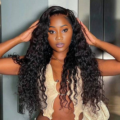 Benetress Natural Black Remy Hair 6x7 Lace Closure Deep Wave Human Hair Wig