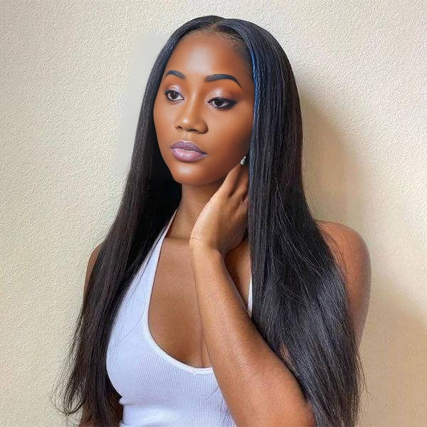 Benetress Natural Black Remy Hair 5x5 Lace Closure Straight Human Hair Wig