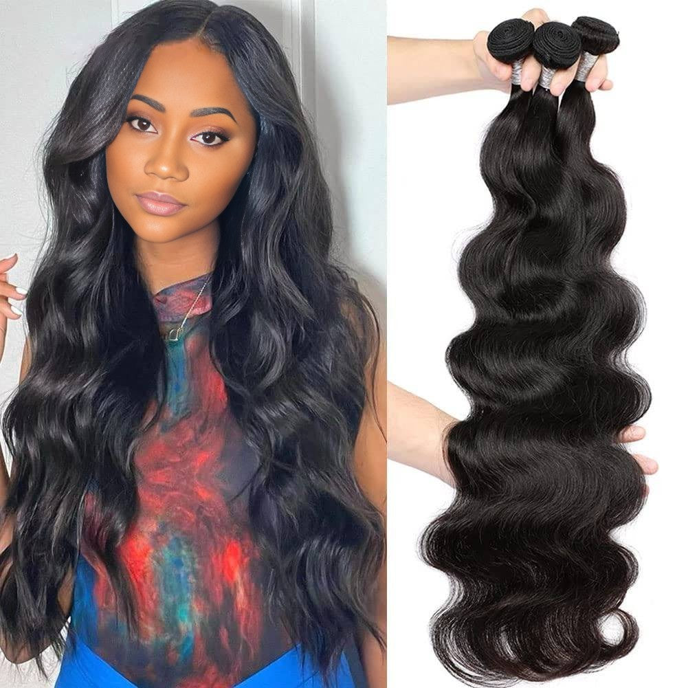 Benetress Remy Hair Black Body Wave Bundles Brazilian weaving
