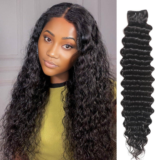 Benetress Remy Hair Black Deep Wave Bundles Laotian Weaving
