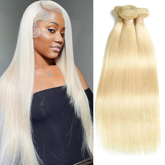 Asian Raw Hair Bundles – Straight – #613 Blonde