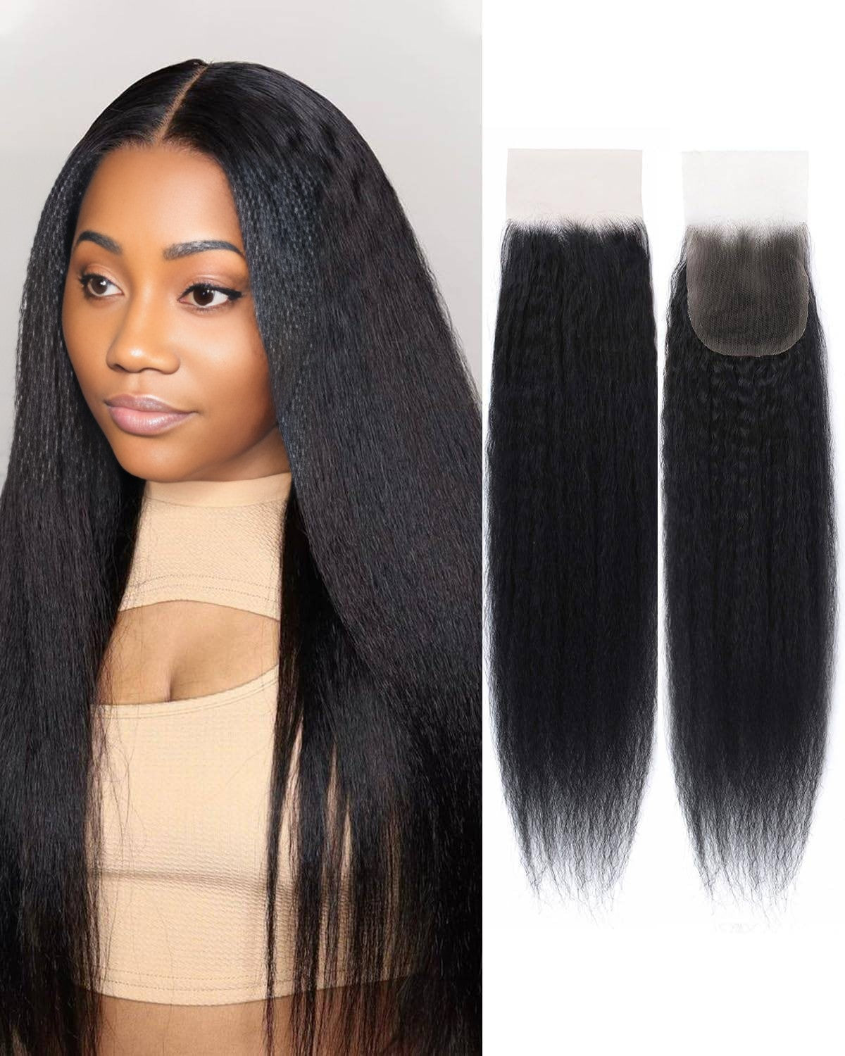Benetress Remy Hair 13x4 Yaki Straight Frontal