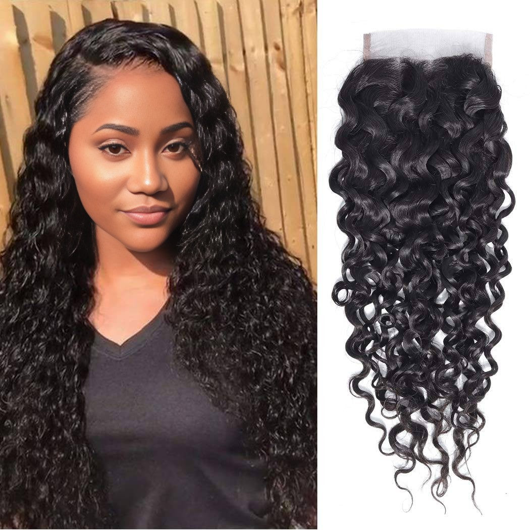Benetress Remy Hair 4x4 Water Wave Closure