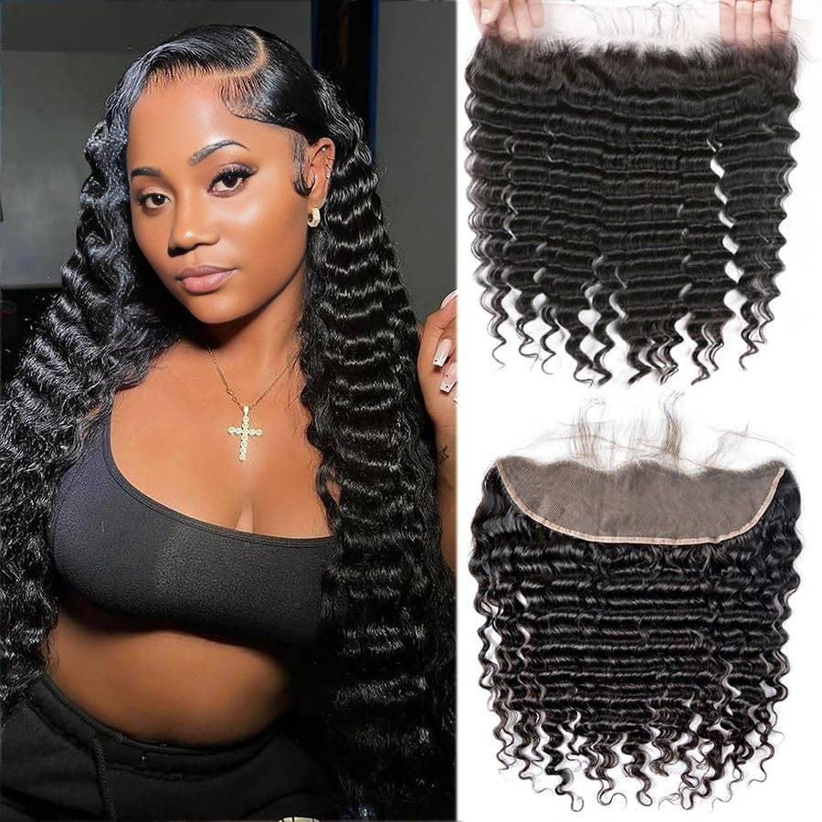 Benetress Remy Hair 13x4 Deep Wav Frontal