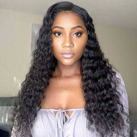 5x5 Lace Closure Wig – Deep Wave – Glueless (Remy Human Hair)