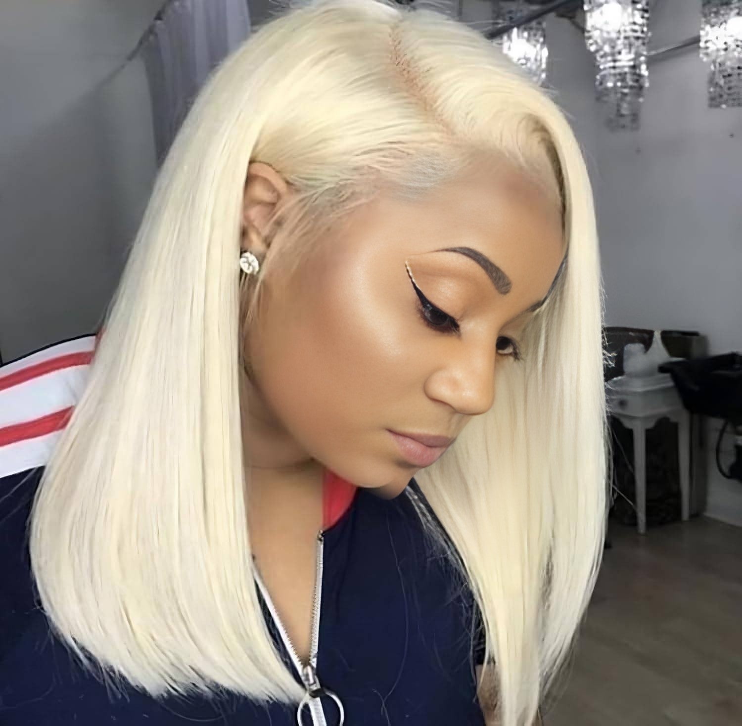 Benetress 13x4 Straight Bob Lace Front Wig 613 Remy Hair