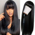 4×4 Closure Wig with Bangs – Straight
