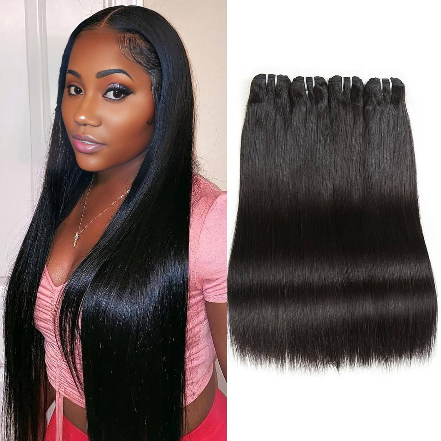 Asian Raw Hair Bundles – Straight – Natural Black